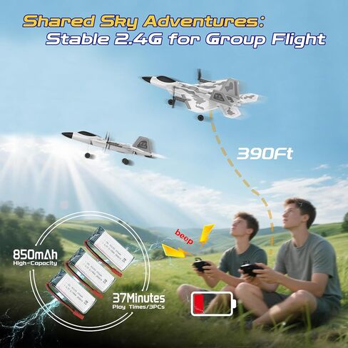 CKYSCHN F22 Raptor RC Plane 4 Channel New Version, Vertical Takeoff Remote Control Airplane with 6-axis Gyro & Lights, 3D Aerobatic RC Aircraft for Adults | 3 Batteries in Kuwait