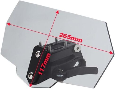 Motorcycle Windshield Extension Adjustable Spoiler Clamp-On Windscreen Deflector Compatible with Universal Models in Kuwait