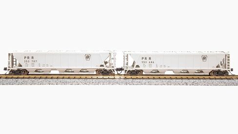 Broadway Limited 7254 H32 Covered Hopper, PRR, Gray with PRR and Black Keystone, 2-Pack, N Scale in Kuwait