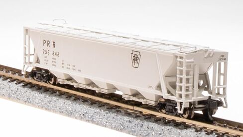 Broadway Limited 7254 H32 Covered Hopper, PRR, Gray with PRR and Black Keystone, 2-Pack, N Scale in Kuwait