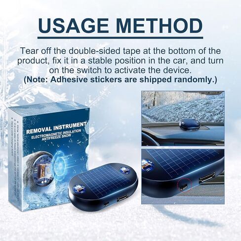 Electromagnetic Car Deicer for Ice and Automatic Defrosting Winter Use with Molecular Vibrations Technology 4 Anti Frosts Windshield Device in Kuwait