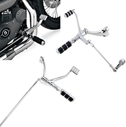 AMOPACORP Full Set Forward Controls Foot Pegs Levers Linkage Replacement for Harley Sportster XL 1200 883 (2004-2013 (Selected), Chrome) in Kuwait