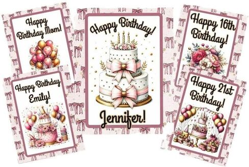 AIKETE Gift Card Book Gift Card Booklet Birthday Personalized Present For Women Girl Teens Party in Kuwait