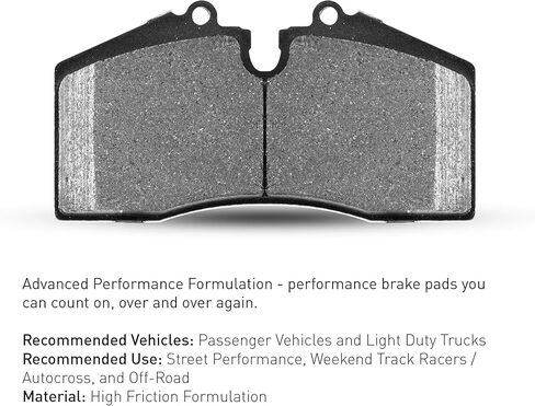 R1 Concepts Front Performance Sport Brake Pads For 2006-2007 BMW 323i, 325i; 2006 BMW 325xi, 330i, 330xi; 2007 328i, 328xi; 2011-2012 X1; 2009-2022 Z4 |Automotive Replacement Brake Pads in Kuwait