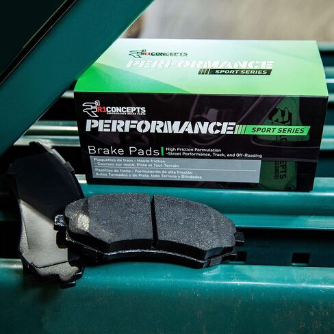 R1 Concepts Front Performance Sport Brake Pads For 2006-2007 BMW 323i, 325i; 2006 BMW 325xi, 330i, 330xi; 2007 328i, 328xi; 2011-2012 X1; 2009-2022 Z4 |Automotive Replacement Brake Pads in Kuwait