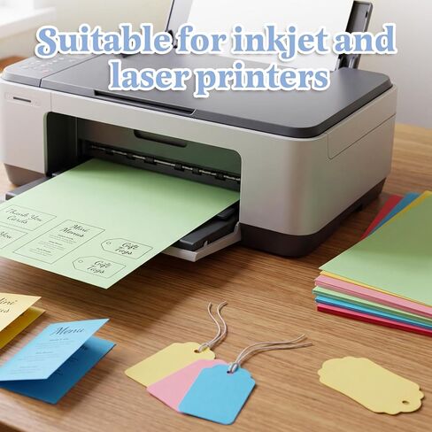 120 Sheets Colored Cardstock 5 x 7, 10 Assorted Colors Construction Paper 65lb/180gsm Card Stock Printer Paper for Invitations, DIY Cards, Crafting, Menus, Construction, Art, School & Office Use in Kuwait