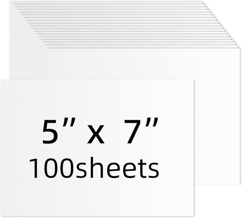 White Cardstock 5x7, 100 Pack Heavyweight 74lb / 200GSM Cardstock Paper, Blank Card Stock for Printer, Invitations, Greeting Cards, Postcards, Wedding Invitations, DIY Crafts in Kuwait