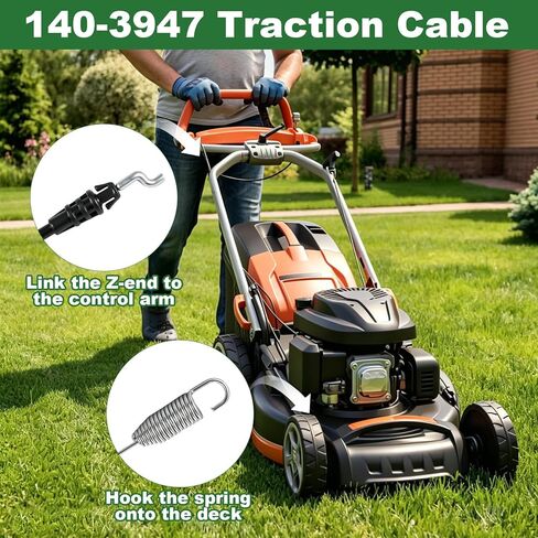 140-3947 Front-Wheel Drive Towing Cable for 22-inch Toro Recycler self-Collecting mowers Including Models 21442 21445 21447 and 21770 in Kuwait