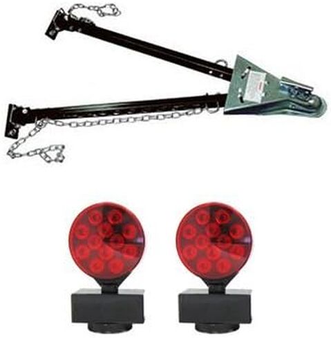 Universal Tow Bar Kit LED Magnetic Tow Lights and Adjustable Mount Tow Bar Complete Tow Package Kit Towing (Heavy Duty) in Kuwait