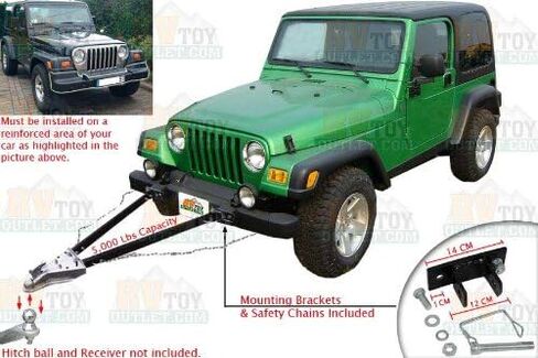 Universal Tow Bar Kit LED Magnetic Tow Lights and Adjustable Mount Tow Bar Complete Tow Package Kit Towing (Heavy Duty) in Kuwait