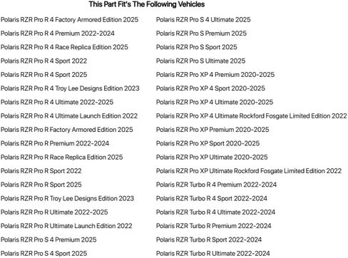 مجموعة مقبس مقص Tusk UTV لـ Polaris RZR Pro XP Ultimate 2020-2024 in Kuwait