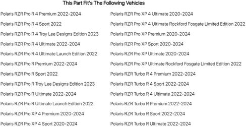 مجموعة مقبس مقص Tusk UTV لـ Polaris RZR Pro XP Ultimate 2020-2024 in Kuwait