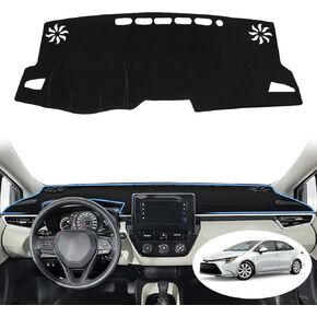 Dashboard Cover Mat for Toyota Corolla 2019-2024 2025 2026 Hatchback Sedan Dash Cover Interior Accessories Sunshade Glare UV Rays Protector Pad Black (Not for Corolla Cross) in Saudi Arabia