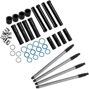 Adjustable Pushrods & Black Push Rod Cover Kit for 1999-2017 Harley Davidson Twin Cam in Kuwait