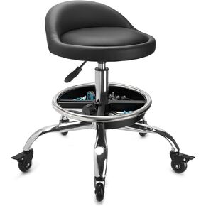 Garage Mechanic Stool Chair, Rolling Workshop Stool with Tool Tray Storage, Height Adjustable Heavy Duty Swivel Task Chair, Mechanic Chair for Garage, Shop, Auto Repair (Style 2) in Saudi Arabia