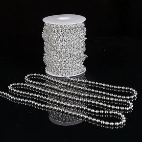 سلسلة حرفية من اللؤلؤ 3 مم من اللؤلؤ الصناعي الذهبي، لفة زخرفة مطرزة بطول 130 قدم، حبلا لؤلؤ ABS لتزيين الزفاف، شجرة عيد الميلاد، الحرف اليدوية، باقة الزفاف، ديكور الحفلات in Kuwait