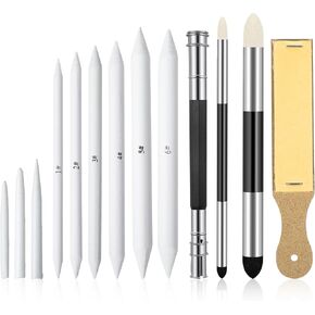 13 Pcs Blending Stumps for Drawing, Portable Lightweight Oil Pastel Blending Tools for Charcoal Graphite Sketch Draw, Reusable Practical Drawing Tools for Artists Beginners in Kuwait