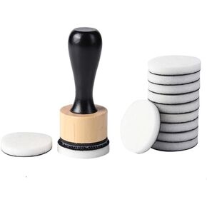 13 Pcs Ink Blending Tool Set, 1 Wooden Handle & 12 Domed Sponge Refill Pads for Stamping, Scrapbooking, Card Making, Distress Ink Art Supplies in Kuwait