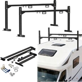 Universal Trailer Ladder Rack,Heavy Duty 400LB Capacity Adjustable Width 3.87'-6.95' Truck Ladder Rack with 4 Straps for Open and Enclosed Trailers in Saudi Arabia