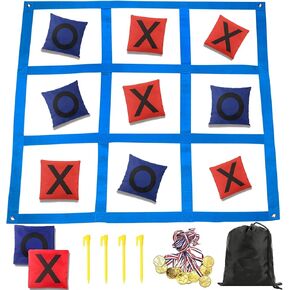 Giant Tic Tac Toe Bean Bag Toss Outdoor Games for Kids Adults Family-4X4FT Large Lawn Yard Carnival Field Day Games, Beach Backyard Camping Outside Family Reunion in Kuwait