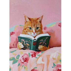 KICHANG Cat Diamond Art Kits for Adults Beginners,Full Round Drill DIY Funny Animal Diamond Painting Kits,Paint by Diamonds Dot Gem Art Crystal Easy,Home Wall Decor&Gift-12x16in in Saudi Arabia