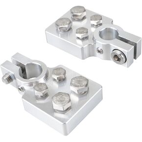 Bevinsee 4 Spot Battery Terminal Connector Clamps 4/0(XL) AWG Gauge, Positive and Negative (+/-)(Pair) for Standard SAE Post Style, Multi-size Hole Holder for AGM with M8*4 M6*4 Bolts M8*2 Fasten Bolt in Kuwait