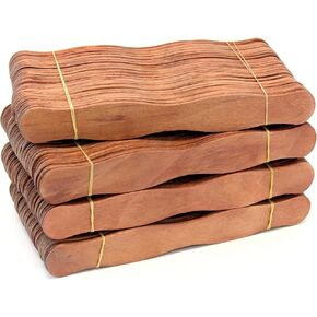 مجموعة من 200 قطعة من أعواد مقبض المروحة الخشبية المتموجة من CraftySticks - خشب البتولا مقاس 8 بوصة للحرف اليدوية والمراوح اليدوية والاستخدام الترويجي، طبيعية in Kuwait