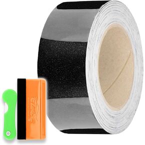 2" x50FT Gloss Black Vinyl Wrap Kit for Black Out Chrome Delete Window Trim Door Trim Made from Genuine 3M 2080 Film in Kuwait