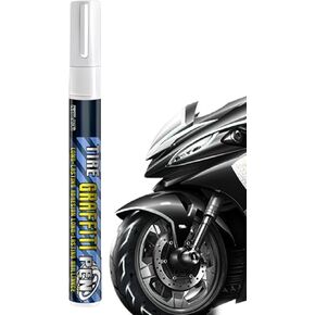 White Tire Marker For Racing Quick Dry Paint Pen For Rubber Racing Tire Paint Clear Identification Compact Storage For Drivers Trucks RVs Motorcycles Detailers Shops Modifier Racers Restorers Shows in Kuwait