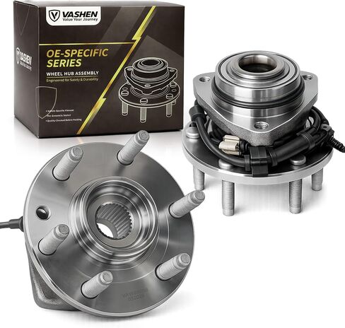 زوج 513188 محور العجلة الأمامية، مناسب لسيارة Chevy Trailblazer GMC Envoy 2002-2009، SSR 03-06، لـ Buick Rainier 04-07، Isuzu Ascender 03-08، SAAB 9-7X 05-09، 6 عروات مع ABS in Kuwait