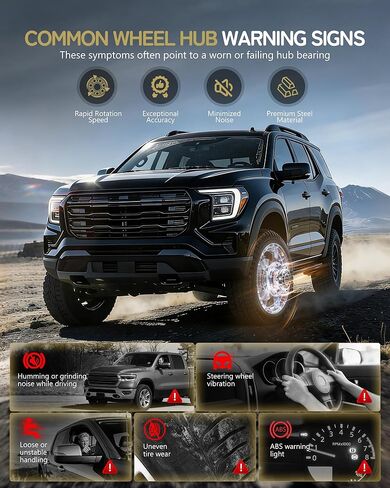 زوج 512440 محور العجلة الخلفية، مناسب لسيارة Chevy Equinox GMC Terrain 2017 2016 2015 2014 2013 2012 2011 2010، 5 العروات ث/ABS in Kuwait