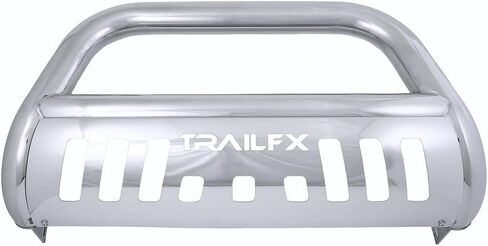 واقي الشواية TrailFX يناسب دودج رام 1500 2002-2005 قضيب بول من الفولاذ المقاوم للصدأ المصقول مقاس 3 بوصات مع لوح انزلاقي وحوامل إضاءة TrailFX 8923342 in Kuwait