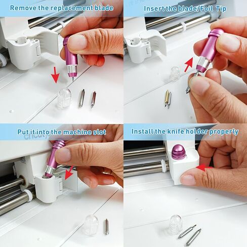 2 Pack Cutting Blades + Housing & Foil Transfer Kit for Cricut Joy/Joy2/Xtra，Cut a Wide Variety of Materials. Foil Transfer Tool Makes it easyto Embellish Insert Cards (Bule) in Saudi Arabia