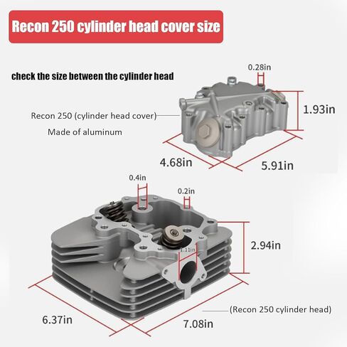 مجموعة رأس الأسطوانة TRX250 متوافقة مع Honda Recon 250 TRX250 X TE 2x4 ES 2002-2014 in Kuwait