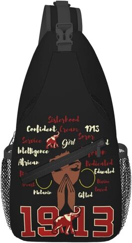 Elephant 1913 Delta Sling Bag Sigma Sorority for Women Gifts Lightweight Crossbody Daypack Chest Adjustable, Style2 in Saudi Arabia