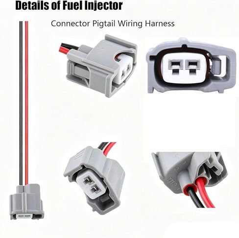 MAMIKO Fuel Injector Wiring Harness Connector Pigtails for Camry Avalon Corolla Celica Highlander Matrix Prius RAV4 Sienna Tacoma Venza(6 PCS) in Saudi Arabia