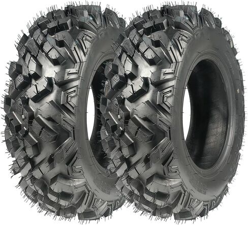 إطارات GarveeTech 25x8-12 ATV/UTV 6PR إطارات لجميع التضاريس شديدة التحمل للممر/الطين/الصخور، عبوتان بدون أنابيب in Kuwait