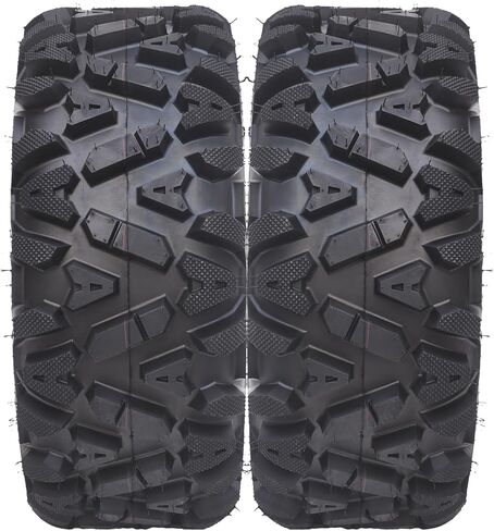 مجموعة من 2 إطارات ATV 25x10-12، 6PR إطارات UTV مطاطية لجميع التضاريس KNIGHT، إطارات بديلة شديدة التحمل للطرق الوعرة in Kuwait