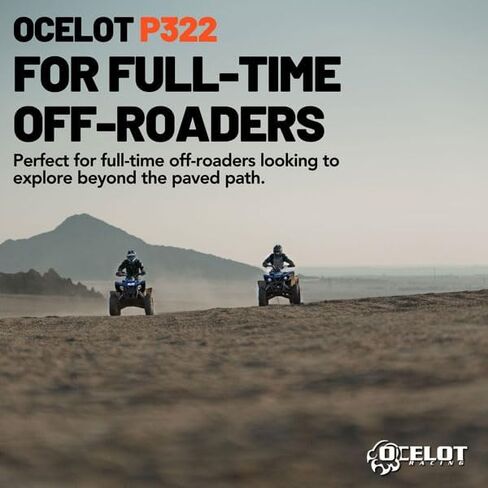 إطار Ocelot P322 الخلفي 16x8-7 ATV بأربع طبقات متين، وأداء على الطرق الوعرة، بدون أنبوب، مداس غير اتجاهي، إطارات Knobby Sport 16x8x7 ATV مقاس 16 بوصة للأوساخ والعشب والحصى in Kuwait