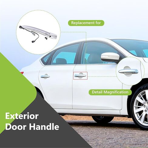 Front Right Passenger Side Exterior Door Handle Replacement for Nissan Sentra 2013 2014 2015 2016 2017 2018 13441713 826469N00A 806461AA0A in Kuwait