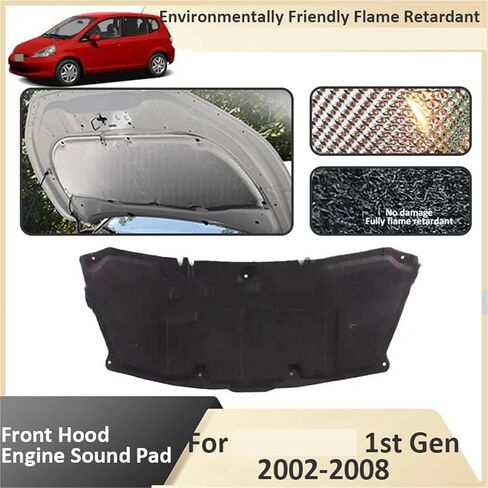 محرك غطاء المحرك الأمامي متوافق مع Fit 1st Gen Jazz GD1 2 3 4 5 GE1 2 3 2002 2003 2004 2005 2006 2007 2008 ملحقات عزل الصوت in Kuwait