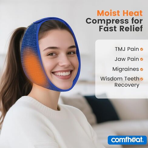 Comfheat Microwave Heating Pad for Neck and Shoulders - Lavender Heated Neck Wrap with Button, Microwavable Moist Heat Compress Therapy Pack for Neck Pain, Joints and Muscle Ache (6 x 21'') in Saudi Arabia