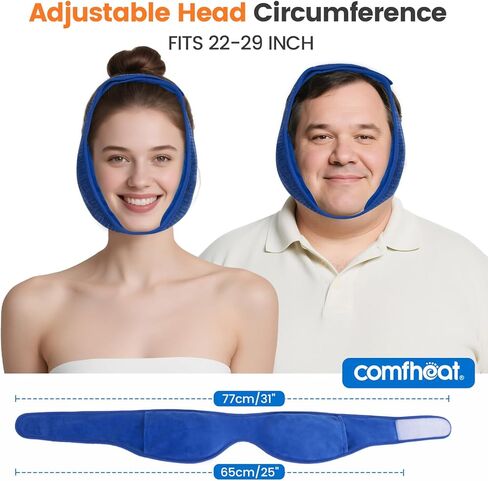 Comfheat Microwave Heating Pad for Neck and Shoulders - Lavender Heated Neck Wrap with Button, Microwavable Moist Heat Compress Therapy Pack for Neck Pain, Joints and Muscle Ache (6 x 21'') in Saudi Arabia
