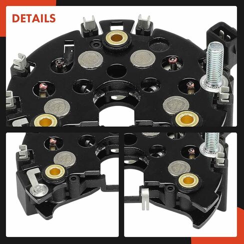 A-Premium Alternator Rectifier Compatible with Volkswagen Jetta 1993-1995 1.8L, Passat 1992-1993 1.8L, Golf 1993-1998 1.8L, Beetle 1998-1998 1.9L, 12V Rectifier 8-50A Avalanche Diodes in Kuwait