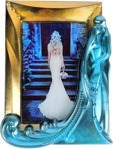Photo Frame Silicone Mold, Rectangle Wedding Couple Pictures Frame Resin for Crystal Craft Tabletop Decors Picture Frame Resin Tabletop Ornament in Kuwait