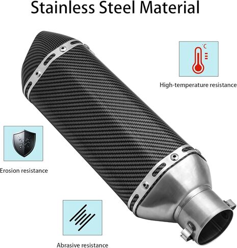Slip on Exhaust for Kawasaki Ninja 400 Z400 2018-2023, Motorcycle Muffler with Removable Baffle, Stainless Steel/Aluminum, Easy Installation (No Welding) in Kuwait