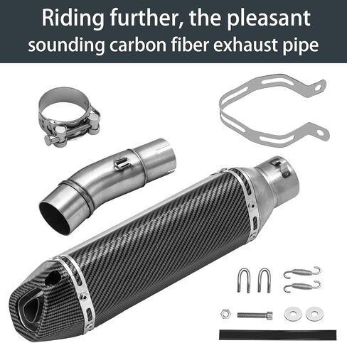 Slip on Exhaust for Kawasaki Ninja 400 Z400 2018-2023, Motorcycle Muffler with Removable Baffle, Stainless Steel/Aluminum, Easy Installation (No Welding) in Kuwait