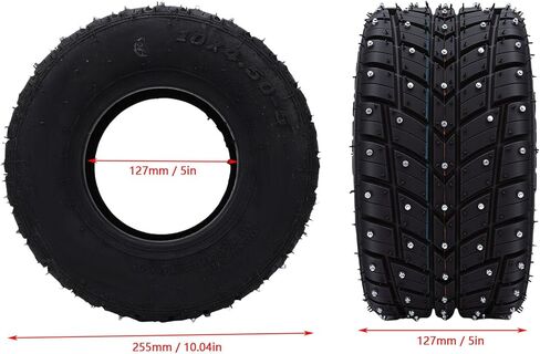 إطار ثلجي Go Kart مقاس 10x4.50-5 بدون أنبوب غير قابل للانزلاق ومضاد للثقب للدراجة الرباعية ATV UTV in Kuwait