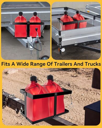 Gas Can 5 Gallon Fuel Container Holder,Fits Two 5 Gallon Gas Can,Compatible With VP Racing Fuel Jug 5.5 Gallon,VP Racing Fuel Jug,Gas Can Holder For Trailer(Holder Only) in Kuwait