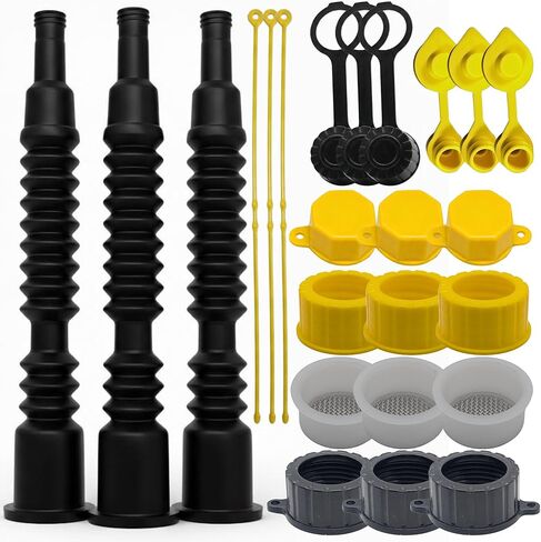 مجموعة استبدال علب الغاز ذات الغطاء الأصفر من Mr Yellow - عبوة واحدة من فوهات علب الغاز ذات زاوية مانعة للتسرب ذات الطراز القديم ومجموعة فتحات التهوية، يمكن استبدال فوهة الوقود الصلبة المتوافقة مع صولجان Midwest Blitz Gott Essence in Kuwait